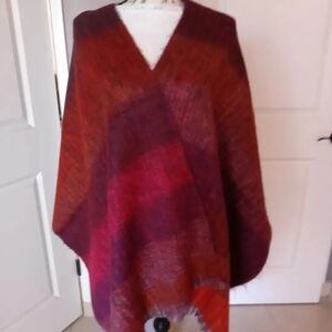 Alpaca wool blend multicolor shawls made by a Master artisan weavers in Ecuador